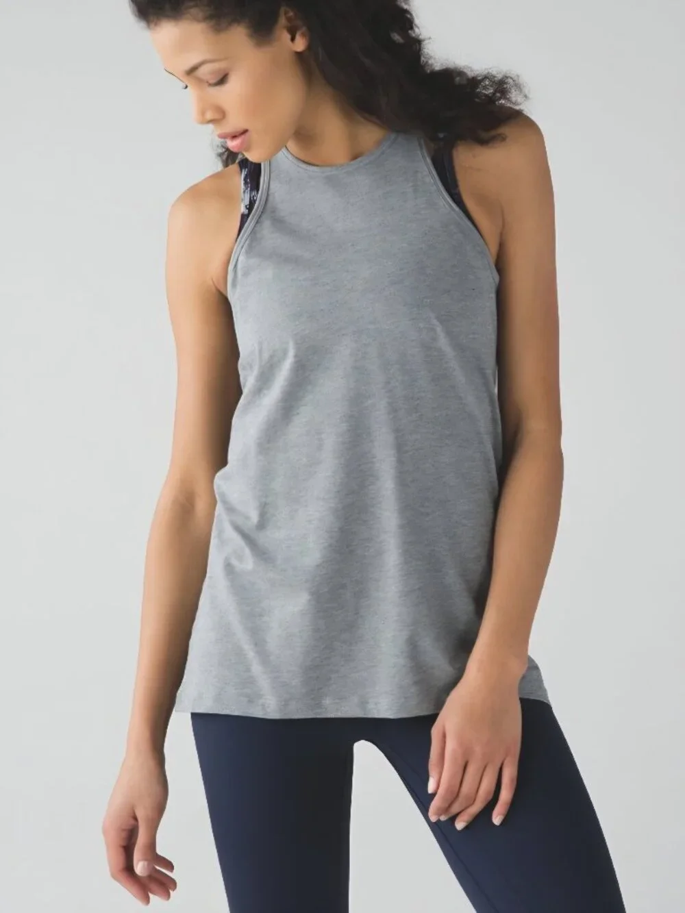 Lululemon Heather Gray Trapeze Twist Tank